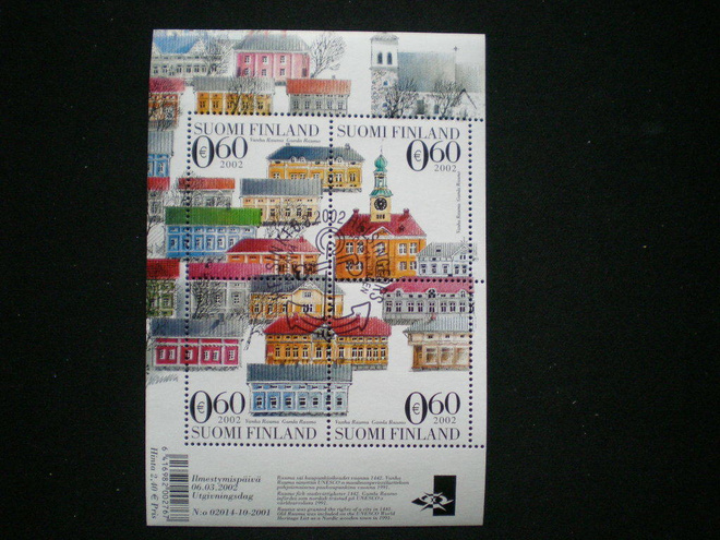 FDC-leimattu blokki Vanha Rauma - LaPe BL30 o