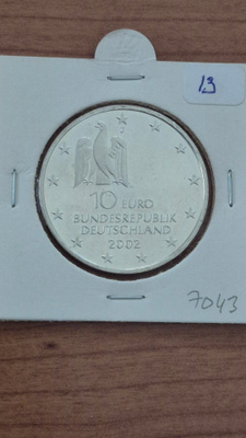 10 euroa 2002 Saksa 0.925 hopeaa