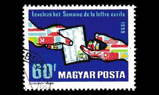 Unkari 1628 o Kansainvälinen kirjeviikko (1959)