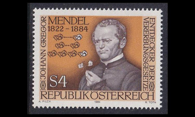 Itävalta 1763 ** Genetiikka Johann Gregor Mendel (1984)