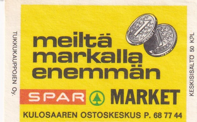 Kulosaari, SPAR MARKET, meiltä markalla enemmän  . s54