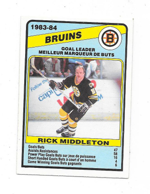 1984-85 OPC #352 Rick Middleton , Boston Bruins