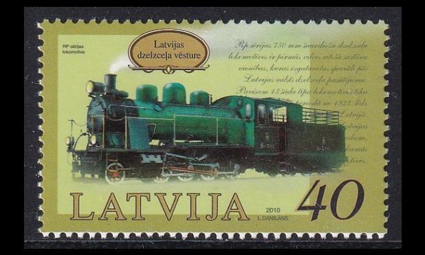 Latvia 791 ** Rautateiden historiaa (2010)