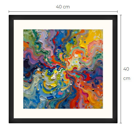 Uusi uniikki abstrakti art print taulu 40 cm x 40 cm