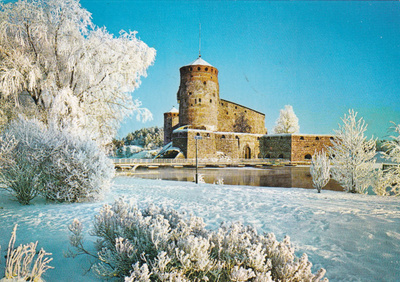 Savonlinna, Olavinlinna, talvikuva  b427