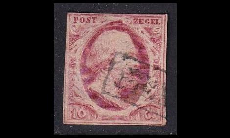Alankomaat 2 o Willem III 10 C FRANCO (1852)