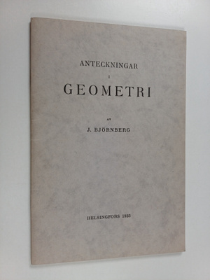 J. Björnberg : Anteckningar i geometri