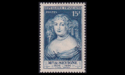 Ranska 892 ** Kirjailija Madame de Sévigné (1950)