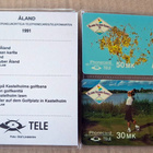 Åland Tele Phonecard 1991 Kastelholman golf kenttä ja ... - pikkukuva 2