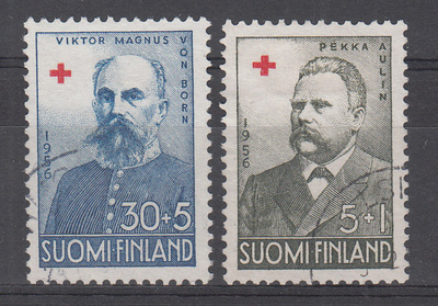 1956 Punainen Risti pyöröleimattuja