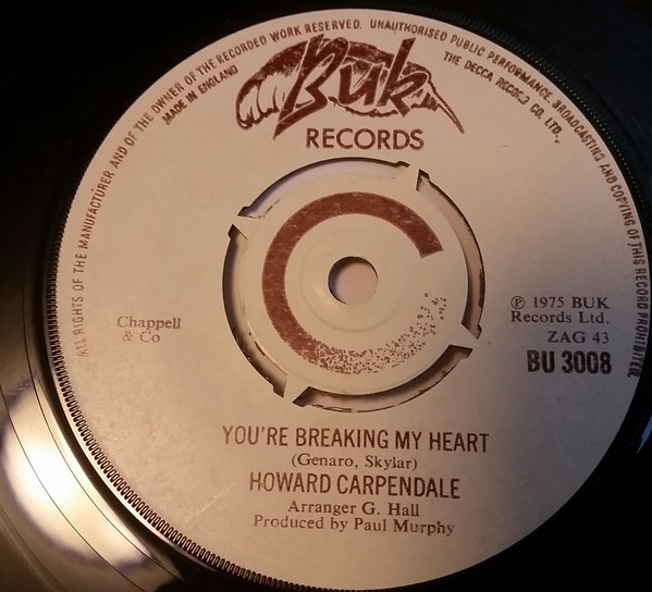 7” SINGLE Howard Carpendale - You're Breaking My Heart