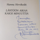 Hannu Hirvikoski : Lähtöön aikaa kaksi minuuttia (signeer... - pikkukuva 3