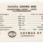 Purkkakuva CHYMOS n:o 38 TOYOTA CROWN 2000 - pikkukuva 2