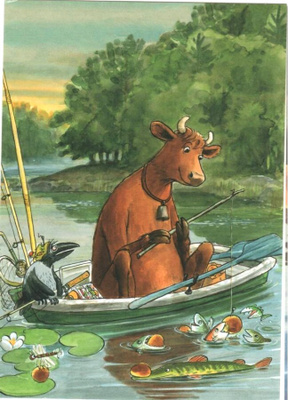 kortti ** Kalastus - erilaisia taide- ja huumorikortteja