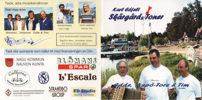 Karl Edfelt & Edde, Aspö-Tore & Tim - Skärgårds Toner - CD