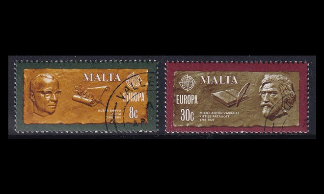 Malta 615-6 o Europa merkkihenkilöitä (1980)