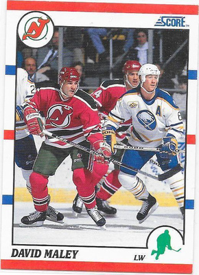1990-91 Score #310 David Maley New Jersey Devils gooni