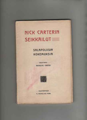 Carter, Nicholas: Nick Carterin seikkailut, nid.,1907, K3