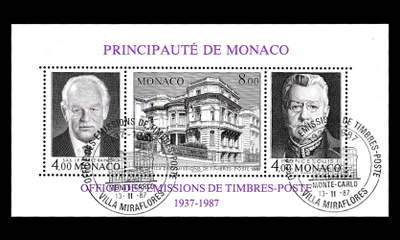 Monaco 1820-2BL37 o Postimerkkitoimisto 50v (1987)