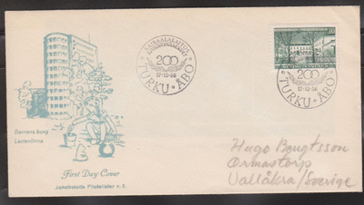 FDC 1956 Sairaalalaitos 200 vuotta