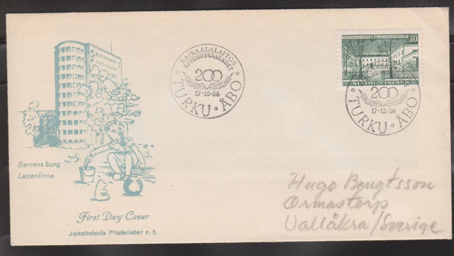 FDC 1956 Sairaalalaitos 200 vuotta