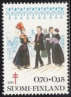 1976 Tuberkuloosi merkki 0,70 + 0,15 mk ** LaPe 790