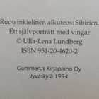 Ulla-Lena Lundberg - Linnunsiivin Siperiaan (sid.) - pikkukuva 2