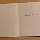 kukkakortti, narsissit, vanha, kulkenut taittokortti - pikkukuva 3