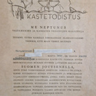Kastetodistus 1934 Suomen Joutsen Me Neptunus - pikkukuva 2