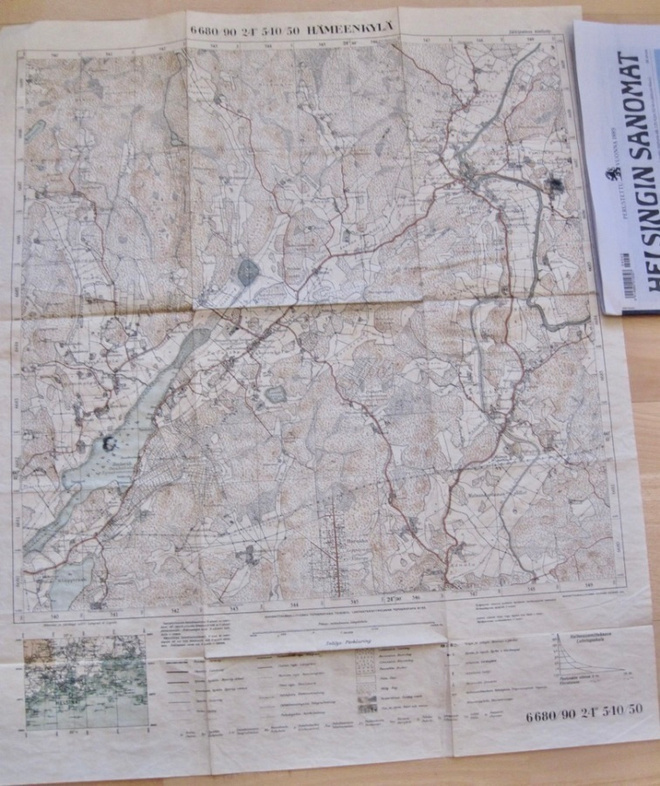 VANHA Armeijan Kartta Vantaa Hämeenkylä 1937