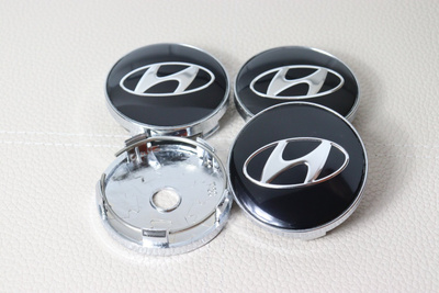 Hyundai vannekeskiöt – Kromi-musta – 60mm (4kpl