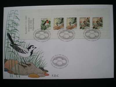 FDC AV: Lintuja 22.4.1992 - LaPe AV17 - LaPe: 15 €
