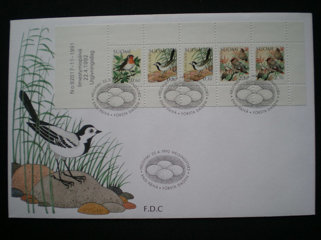 FDC AV: Lintuja 22.4.1992 - LaPe AV17 - LaPe: 15 €