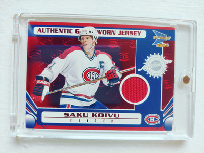 Saku Koivu - 2004 Prism Red Game-Worn Jersey /75