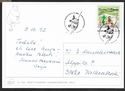 Mariehamn - Frimärkets dag 9.10.1992