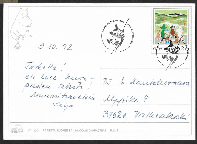 Mariehamn - Frimärkets dag 9.10.1992