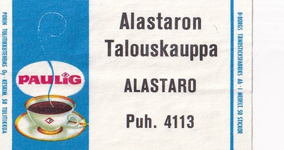 Alastaro. Alastaron Talouskauppa . Paulig b532
