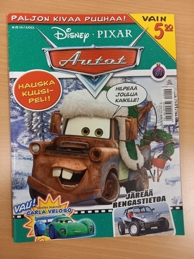 Autot 12/2012, Disney pixar