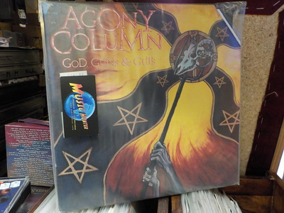 AGONY COLUMN - GOD, GUNS & GUTS M-/EX+ LP