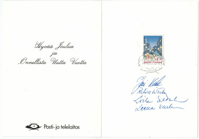 1989 PTL:n joulukortti