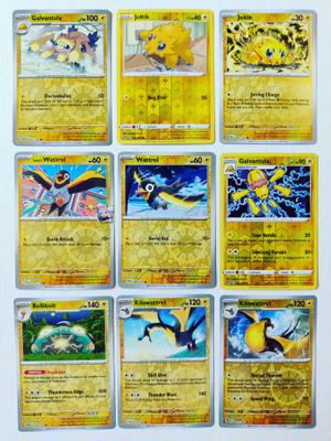Pokemon Reverse Holo kortteja 9kpl