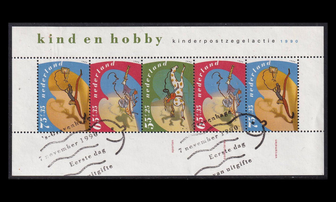 Alankomaat 1392BL34 o Vor heet Kind harrastukset (1990)