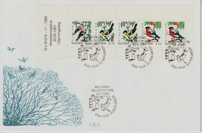 1991 AV16 Automaattivihkon merkkien FDC-kirje