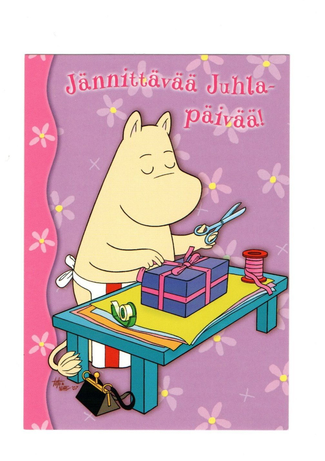 °"JÄNNITTÄVÄÄ JUHLAPÄIVÄÄ!°" -KORTTI /Muumi