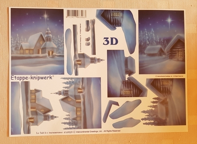 3Dkuva "SININEN HÄMÄRÄ /Etappe-knipwerk  "