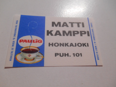 TT Etiketti Paulig Matti Kamppi Honkajoki