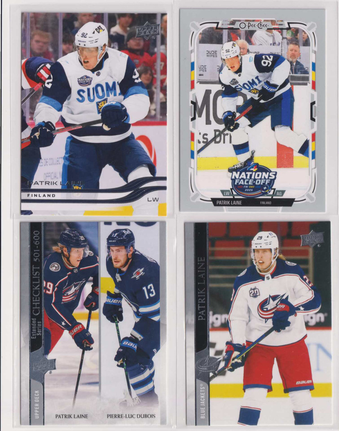 4 x Patrik Laine, Blue Jackets, Suomi 4 Nations...