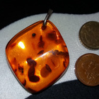 Suuri Vintage Meripihka riipus Amber Itämeren meripihka - pikkukuva 4