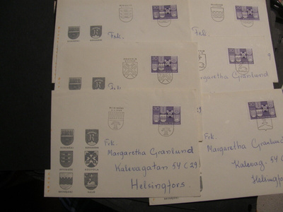 1960 UUTTA KAUPUNKIA 6 kpl FDC kulkeneet