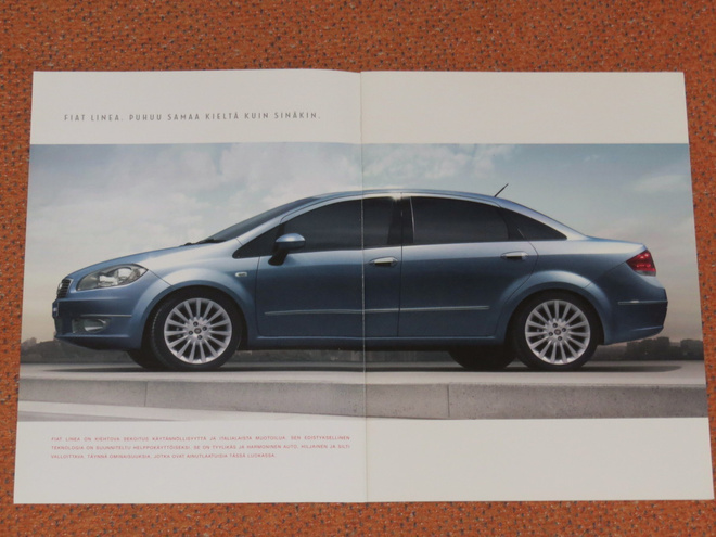 2008 Fiat Linea esite - KUIN UUSI - 24 sivua - suom